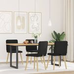 Casa si Gradina - Mobilier - Scaune si fotolii - Scaune - Scaune de bucatarie, 4 buc., negru, material textil - Infinity.ro