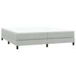 Casa si Gradina - Mobilier - Paturi si accesorii - Paturi - Pat cu arcuri fara saltea gri deschis 200x220 cm catifea - Infinity.ro