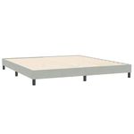 Casa si Gradina - Mobilier - Paturi si accesorii - Paturi - Pat cu arcuri fara saltea gri deschis 200x220 cm catifea - Infinity.ro