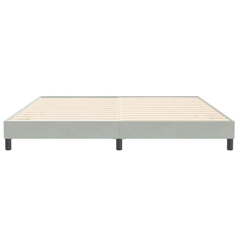 Casa si Gradina - Mobilier - Paturi si accesorii - Paturi - Pat cu arcuri fara saltea gri deschis 200x220 cm catifea - Infinity.ro