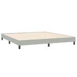 Casa si Gradina - Mobilier - Paturi si accesorii - Paturi - Pat cu arcuri fara saltea gri deschis 200x220 cm catifea - Infinity.ro