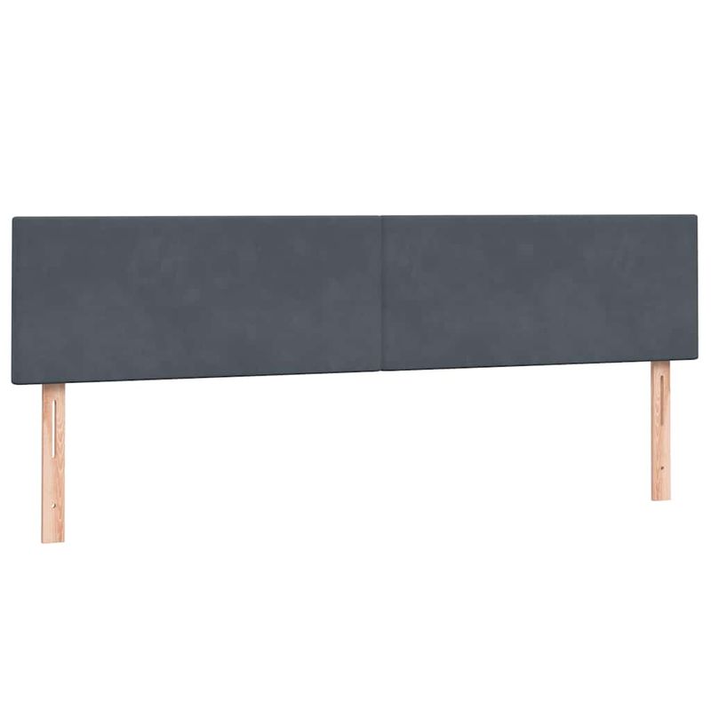 Casa si Gradina - Mobilier - Paturi si accesorii - Paturi - Pat box spring cu saltea, gri inchis, 180x220 cm, catifea - Infinity.ro