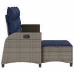 Casa si Gradina - Gradina si terasa - Mobilier exterior - Canapele si fotolii gradina - Canapea gradina inclinabila cu perne forma de L polirattan gri - Infinity.ro