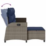 Casa si Gradina - Gradina si terasa - Mobilier exterior - Canapele si fotolii gradina - Canapea gradina inclinabila cu perne forma de L polirattan gri - Infinity.ro