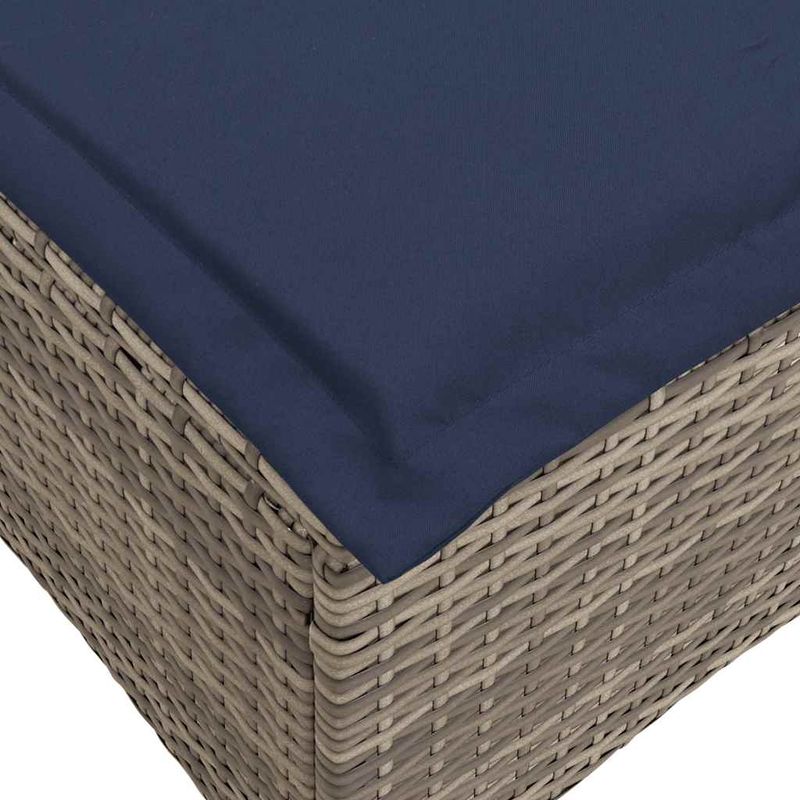 Casa si Gradina - Gradina si terasa - Mobilier exterior - Canapele si fotolii gradina - Canapea gradina inclinabila cu perne forma de L polirattan gri - Infinity.ro
