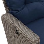 Casa si Gradina - Gradina si terasa - Mobilier exterior - Canapele si fotolii gradina - Canapea gradina inclinabila cu perne forma de L polirattan gri - Infinity.ro