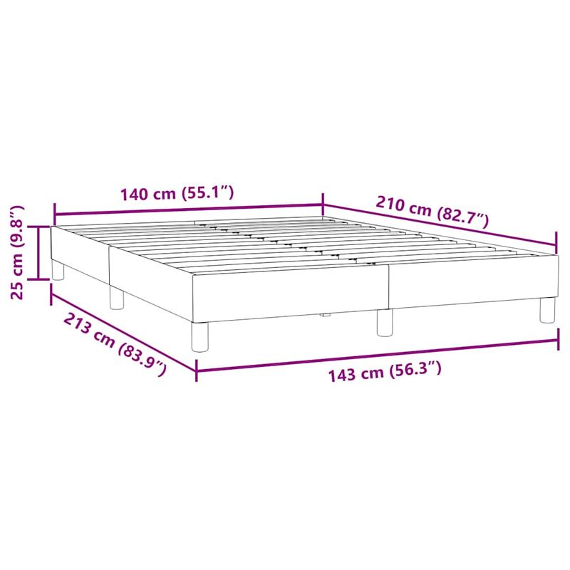 Casa si Gradina - Mobilier - Paturi si accesorii - Paturi - Pat cu arcuri fara saltea roz 140x210 cm catifea - Infinity.ro