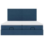 Casa si Gradina - Mobilier - Paturi si accesorii - Paturi - Cadru de pat otoman cu saltele, tesatura albastra 200x200cm - Infinity.ro