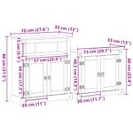 Casa si Gradina - Mobilier - Seturi de mobilier - Seturi baie - Set mobilier de baie „Corona”, 2 piese, lemn masiv de pin - Infinity.ro