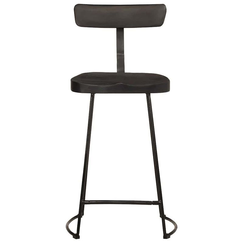 Casa si Gradina - Mobilier - Scaune si fotolii - Scaune - Scaune de bar 2 buc Negru 49x43x88 cm lemn masiv de mango - Infinity.ro