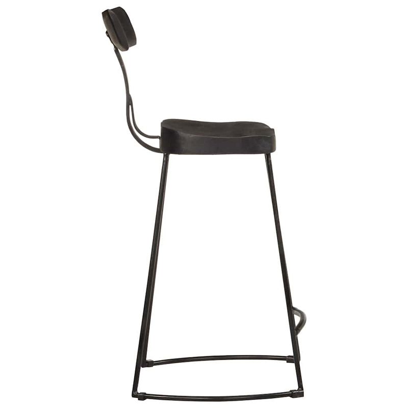 Casa si Gradina - Mobilier - Scaune si fotolii - Scaune - Scaune de bar 2 buc Negru 49x43x88 cm lemn masiv de mango - Infinity.ro