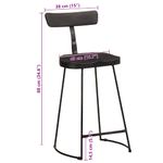 Casa si Gradina - Mobilier - Scaune si fotolii - Scaune - Scaune de bar 2 buc Negru 49x43x88 cm lemn masiv de mango - Infinity.ro