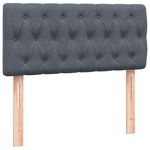 Casa si Gradina - Mobilier - Paturi si accesorii - Paturi - Pat box spring cu saltea, gri inchis, 80x220 cm, catifea - Infinity.ro