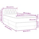 Casa si Gradina - Mobilier - Paturi si accesorii - Paturi - Pat box spring cu saltea, gri inchis, 80x220 cm, catifea - Infinity.ro