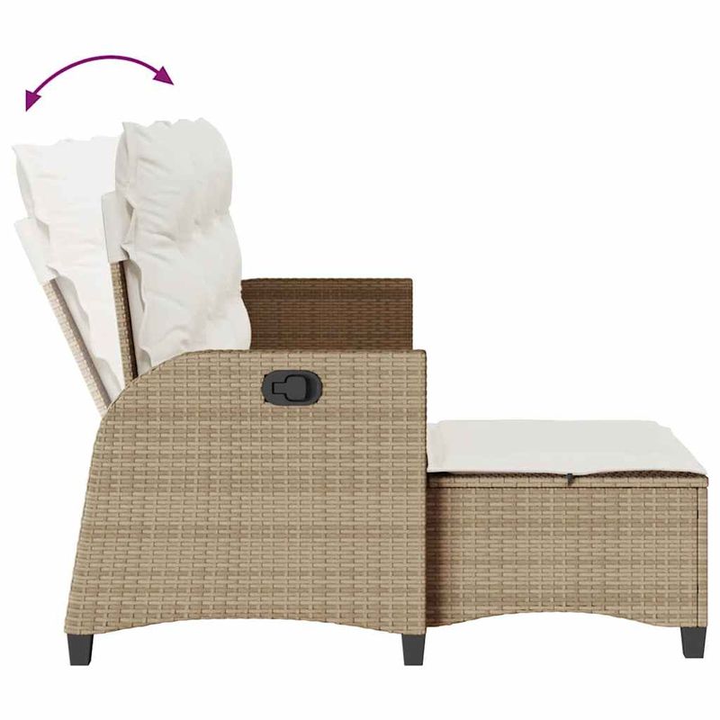 Casa si Gradina - Gradina si terasa - Mobilier exterior - Seturi mobila gradina - Set canapea gradina 3 piese cu perne forma L, polirattan bej, bej și crem - Infinity.ro