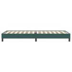 Casa si Gradina - Mobilier - Paturi si accesorii - Paturi - Pat cu arcuri fara saltea verde inchis 100x220 cm catifea - Infinity.ro