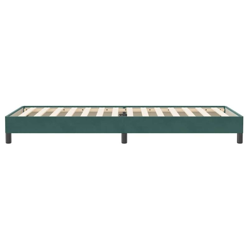 Casa si Gradina - Mobilier - Paturi si accesorii - Paturi - Pat cu arcuri fara saltea verde inchis 100x220 cm catifea - Infinity.ro