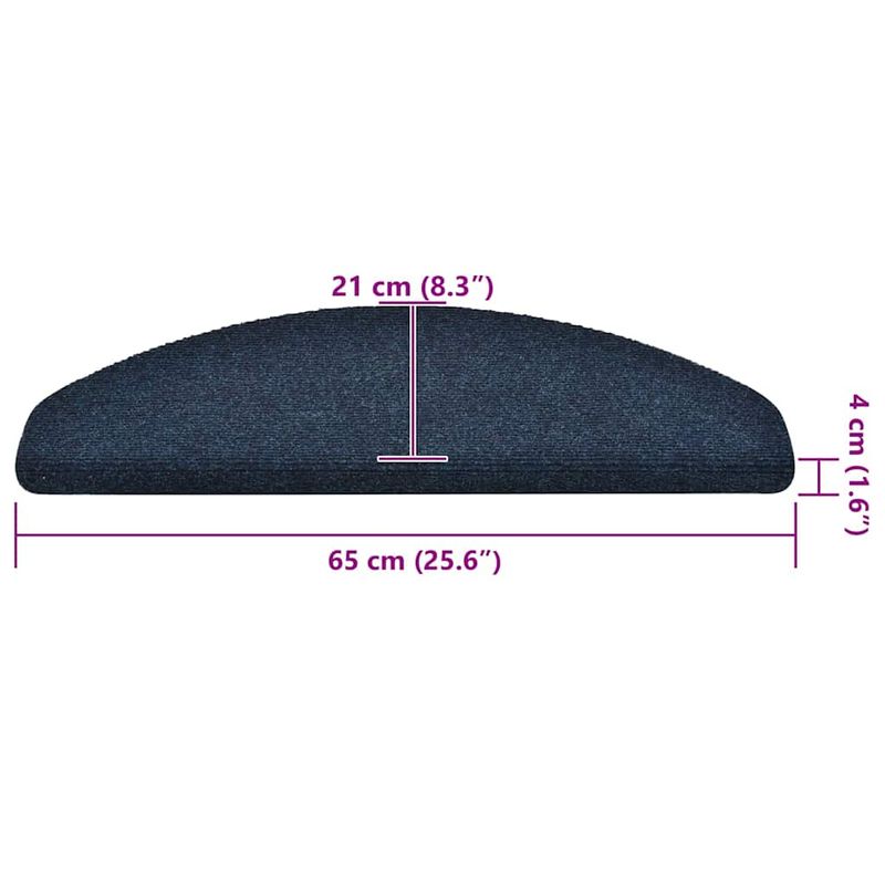 Casa si Gradina - Textile si covoare - Covoare - Covoare casa - Covorase scara autoadezive 30 buc Navy 65x21x4 cm - Infinity.ro