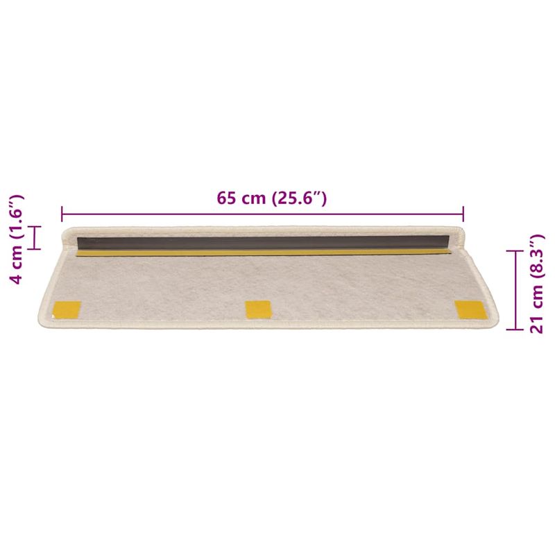 Casa si Gradina - Textile si covoare - Covoare - Covoare casa - Covorase scari autoadezive, 30 buc., crem, 65x21x4 cm, sisal - Infinity.ro