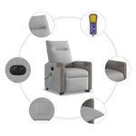 Ingrijire personala si Cosmetice - Sanatate si wellness - Articole wellness - Fotolii de masaj - Scaun electric pentru masaj picioare in picioare stofa gri nor - Infinity.ro