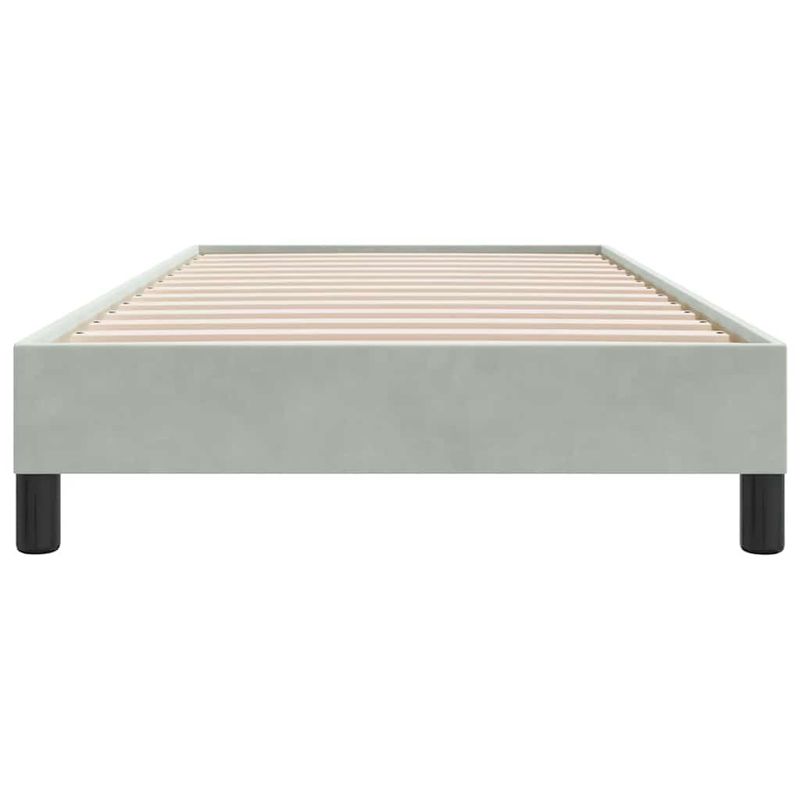 Casa si Gradina - Mobilier - Paturi si accesorii - Paturi - Pat cu arcuri fara saltea gri deschis 100x210 cm catifea - Infinity.ro