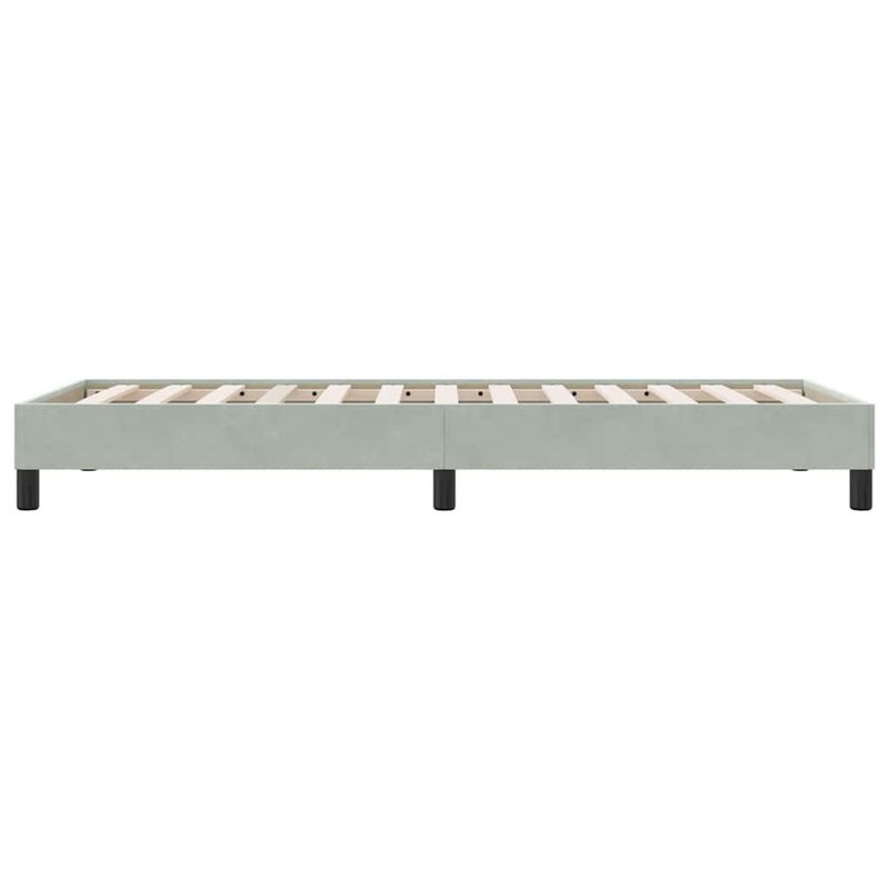 Casa si Gradina - Mobilier - Paturi si accesorii - Paturi - Pat cu arcuri fara saltea gri deschis 100x210 cm catifea - Infinity.ro