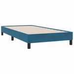 Casa si Gradina - Mobilier - Paturi si accesorii - Paturi - Pat cu arcuri fara saltea Albastru inchis 90x210 cm catifea - Infinity.ro