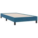 Casa si Gradina - Mobilier - Paturi si accesorii - Paturi - Pat cu arcuri fara saltea Albastru inchis 90x210 cm catifea - Infinity.ro