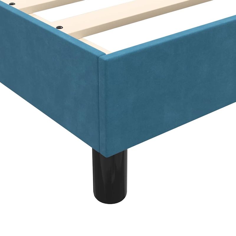 Casa si Gradina - Mobilier - Paturi si accesorii - Paturi - Pat cu arcuri fara saltea Albastru inchis 90x210 cm catifea - Infinity.ro