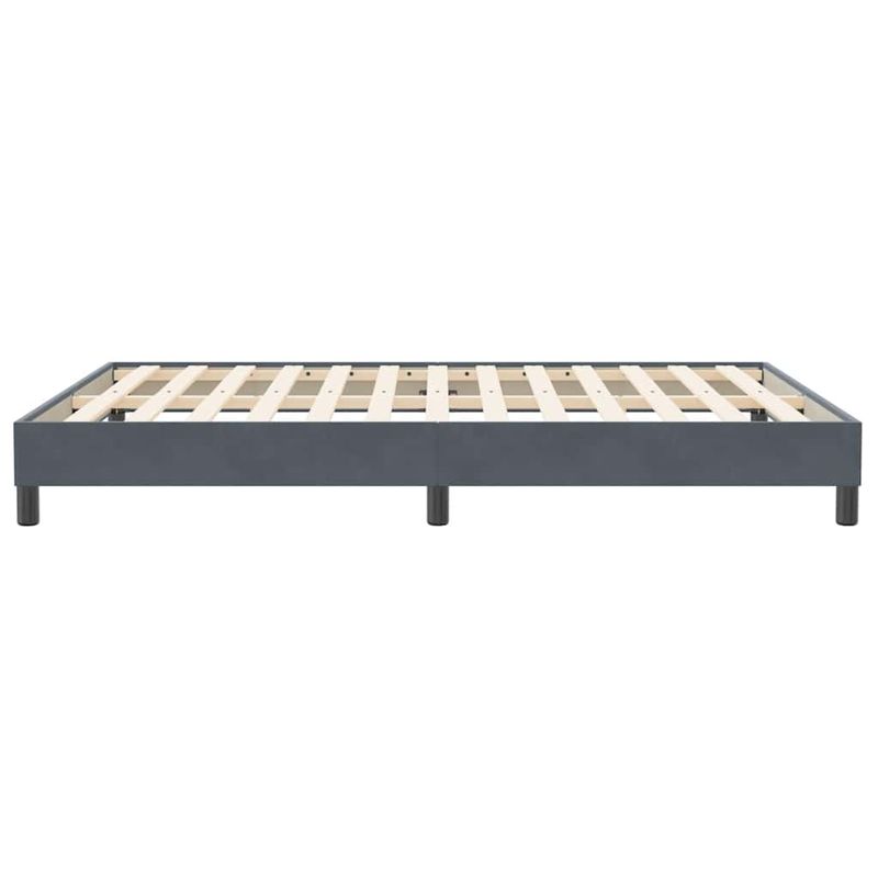 Casa si Gradina - Mobilier - Paturi si accesorii - Paturi - Pat cu arcuri fara saltea Gri inchis 160x210 cm catifea - Infinity.ro