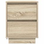 Casa si Gradina - Mobilier - Comode si corpuri - Noptiere - Noptiera cu lumini LED Stejar Sonoma 38x34x50 cm - Infinity.ro