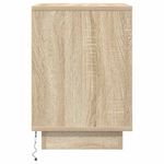 Casa si Gradina - Mobilier - Comode si corpuri - Noptiere - Noptiera cu lumini LED Stejar Sonoma 38x34x50 cm - Infinity.ro