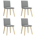 Casa si Gradina - Mobilier - Scaune si fotolii - Scaune - Scaune de bucatarie pivotante, 4 buc., gri deschis, textil - Infinity.ro