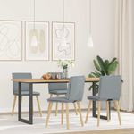 Casa si Gradina - Mobilier - Scaune si fotolii - Scaune - Scaune de bucatarie pivotante, 4 buc., gri deschis, textil - Infinity.ro