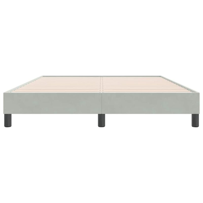Casa si Gradina - Mobilier - Paturi si accesorii - Paturi - Pat cu arcuri fara saltea gri deschis 160x220 cm catifea - Infinity.ro