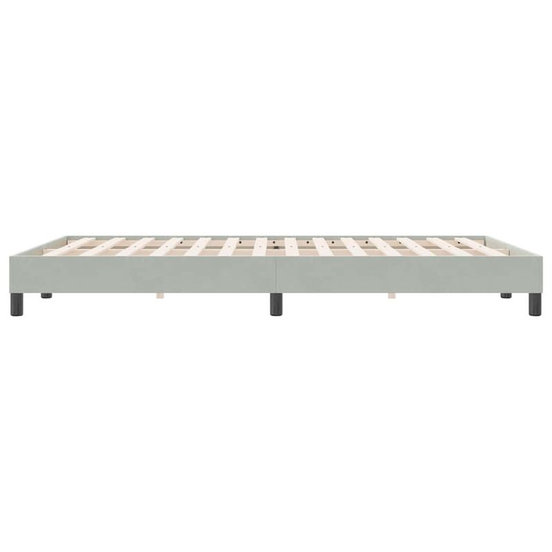 Casa si Gradina - Mobilier - Paturi si accesorii - Paturi - Pat cu arcuri fara saltea gri deschis 160x220 cm catifea - Infinity.ro