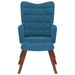 Casa si Gradina - Mobilier - Scaune si fotolii - Fotolii - Fotoliu de relaxare cu taburet, albastru, catifea - Infinity.ro