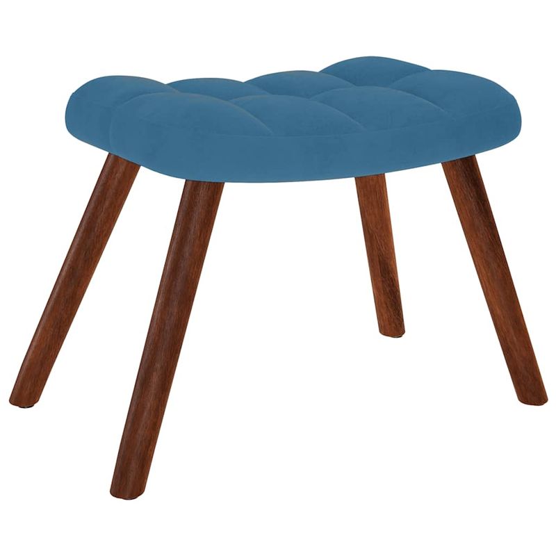 Casa si Gradina - Mobilier - Scaune si fotolii - Fotolii - Fotoliu de relaxare cu taburet, albastru, catifea - Infinity.ro