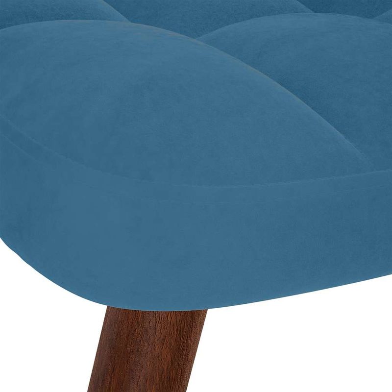 Casa si Gradina - Mobilier - Scaune si fotolii - Fotolii - Fotoliu de relaxare cu taburet, albastru, catifea - Infinity.ro