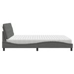 Casa si Gradina - Mobilier - Paturi si accesorii - Paturi - Pat cu saltea, gri inchis, 180x200 cm, textil - Infinity.ro