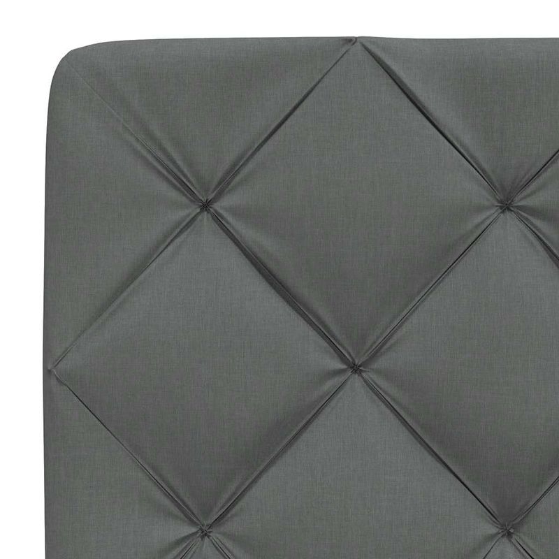 Casa si Gradina - Mobilier - Paturi si accesorii - Paturi - Pat cu saltea, gri inchis, 180x200 cm, textil - Infinity.ro