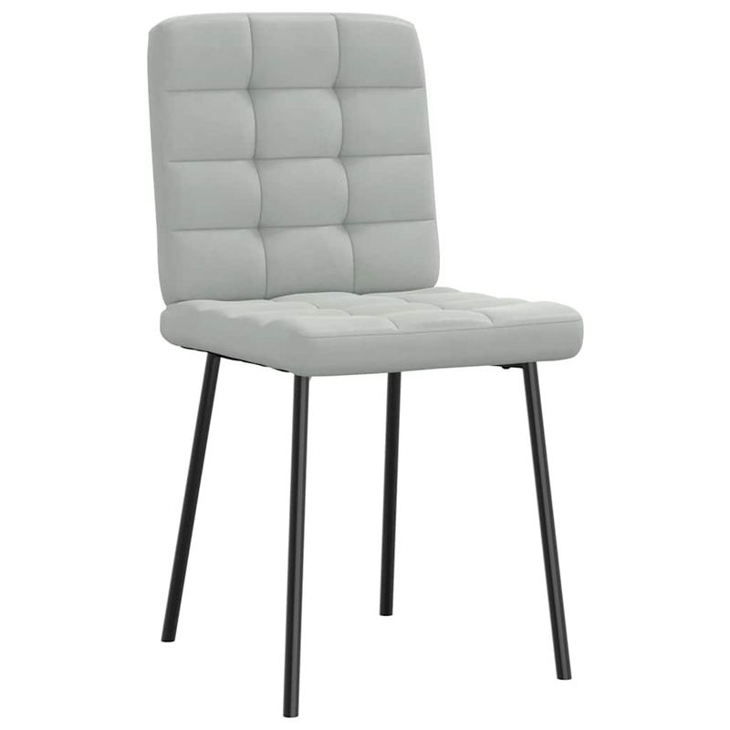 Casa si Gradina - Mobilier - Scaune si fotolii - Scaune - Scaune de bucatarie, 4 buc., gri deschis, catifea - Infinity.ro