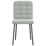 Casa si Gradina - Mobilier - Scaune si fotolii - Scaune - Scaune de bucatarie, 4 buc., gri deschis, catifea - Infinity.ro