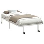 Casa si Gradina - Mobilier - Paturi si accesorii - Paturi - Cadru pat fara saltea pliabil alb 90x200 cm otel - Infinity.ro