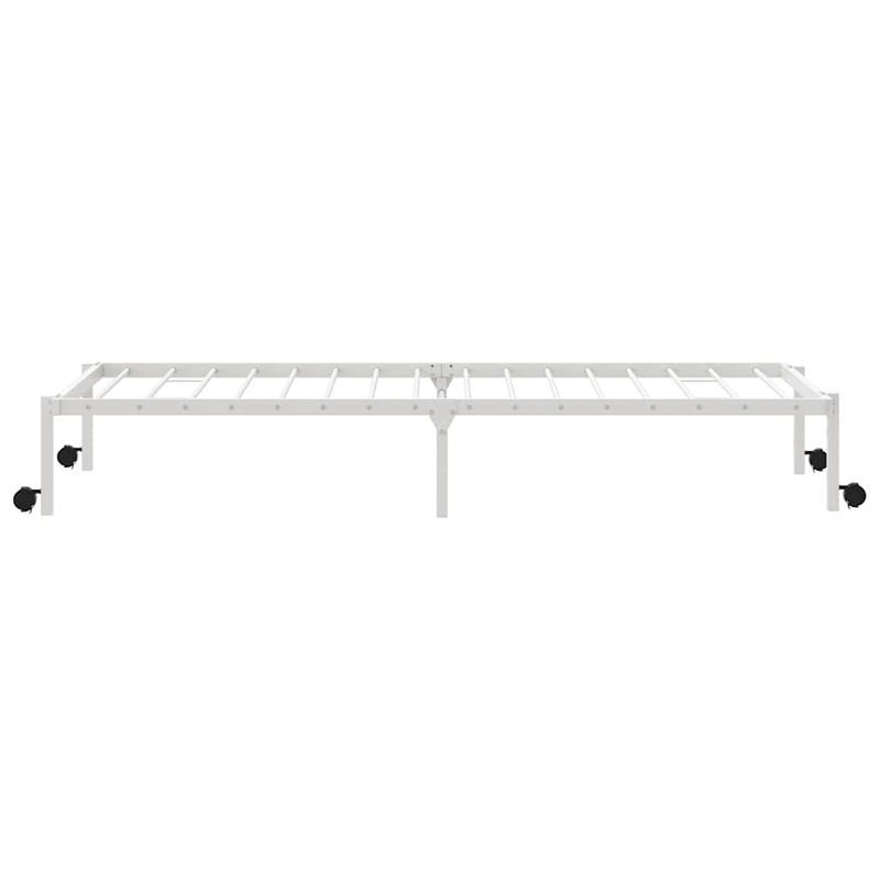 Casa si Gradina - Mobilier - Paturi si accesorii - Paturi - Cadru pat fara saltea pliabil alb 90x200 cm otel - Infinity.ro