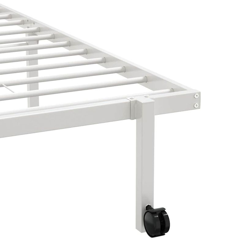Casa si Gradina - Mobilier - Paturi si accesorii - Paturi - Cadru pat fara saltea pliabil alb 90x200 cm otel - Infinity.ro