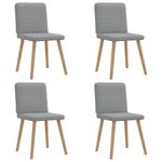 Casa si Gradina - Mobilier - Scaune si fotolii - Scaune - Scaune de bucatarie pivotante, 4 buc., gri deschis, textil - Infinity.ro
