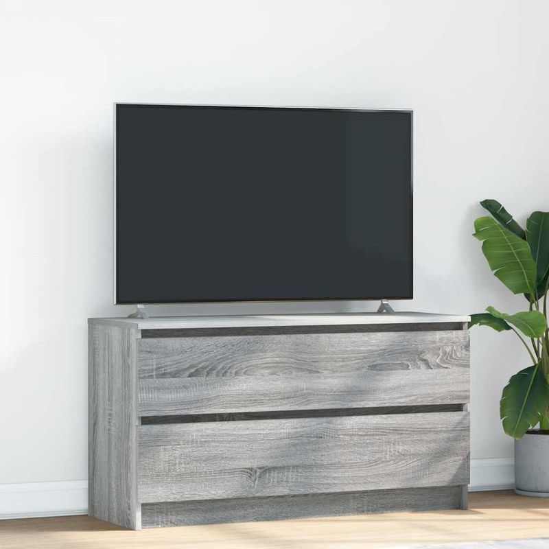 Casa si Gradina - Mobilier - Comode si corpuri - Comode - Comoda TV, gri sonoma, 100x35x54 cm, lemn compozit, lăţime 100 cm - Infinity.ro
