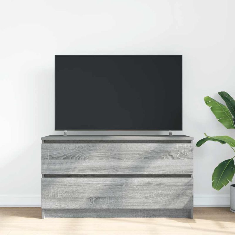 Casa si Gradina - Mobilier - Comode si corpuri - Comode - Comoda TV, gri sonoma, 100x35x54 cm, lemn compozit, lăţime 100 cm - Infinity.ro