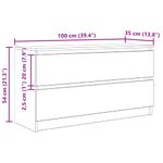 Casa si Gradina - Mobilier - Comode si corpuri - Comode - Comoda TV, gri sonoma, 100x35x54 cm, lemn compozit, lăţime 100 cm - Infinity.ro